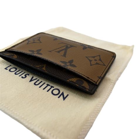 louis vuitton card holder brown